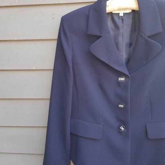 Jones Studio Navy Blazer Size 14 - Picture 9 of 9